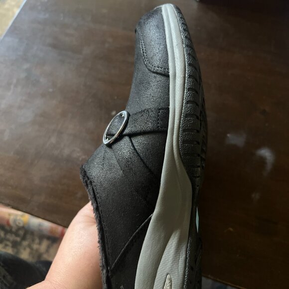 Sketchers Air-cooled Memory Foam Relaxed Fit Black Chenille Lined Clogs Size 9 - Picture 4 of 4